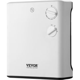 VEVOR Electric Wall Heater 1500W, Small Space Heaters with Knob Adjustment, Tip-Over & Overheat & IPX24 Waterproof Safety Protection