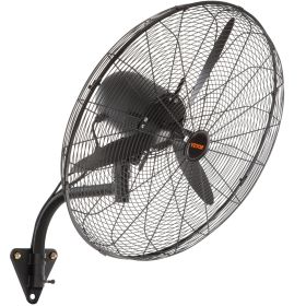 VEVOR Wall-Mount Misting Fan, 30 Inch, 3-speed High Velocity Max. 9500 CFM, Waterproof Oscillating Industrial Wall Fan