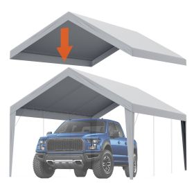 VEVOR Carport Replacement Canopy Cover 12 x 20 ft, Garage Top Tent Shelter Tarp Heavy-Duty Waterproof & UV Protected