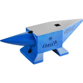 VEVOR Single Horn Anvil 22Lbs Steel Anvil Blacksmith for Sale Forge Steel Tools W/ Round and Square Hole and Equipment Anvil Rugged Blacksmith Jeweler