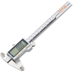 VEVOR Digital Caliper, Calipers Measuring Tool 0-6", Electronic Micrometer Caliper with Large LCD Screen, IP54 Waterproof & 4 Measurement Modes