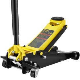 VEVOR Floor Jack, 3 Ton Low Profile Floor Jack, Heavy-duty Steel Racing Floor Jack with Dual Pistons Quick Lift Pump