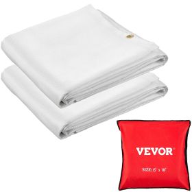 VEVOR Fire Blankets, 2 Pack Welding Blankets, 6' x 10' Fire Suppression Blanket, 1022 Â°F Flame Retardant Blanket, White Fire Emergency Blankets