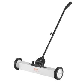 VEVOR 50Lbs Rolling Magnetic Sweeper with Wheels, Push-Type Magnetic Pick Up Sweeper, 24-inch Large Magnet Pickup Lawn Sweeper with Telescoping Handle