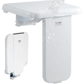 VEVOR Folding ABS Shower Seat, 15.7'' x 16.7'' Unfolded, Wall Mounted Fold Up Shower Bench with 440 lbs Load Capacity