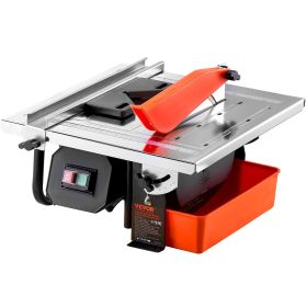 VEVOR Wet Tile Saw, 7-inch 65Mn Steel Blade, 3500 RPM Induction Motor, Tile Cutter Wet Saw with Water Reservoir