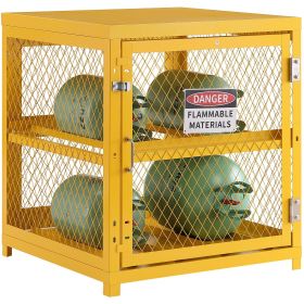 VEVOR Horizontal Cylinder Storage Cabinet, 4 x 33 lbs Cylinder Capacity, 31.02x30.04x35 inch Propane Storage Cage, Gas Cylinder Cabinet