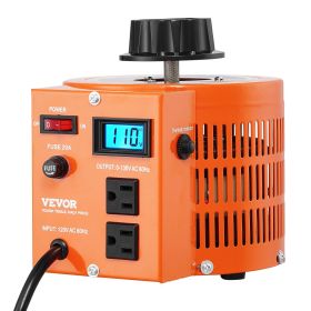 VEVOR 2000VA Auto Variable Voltage Transformer, 15.3 Amp, 110V Input 0-130V Output AC Voltage Regulator