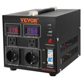 VEVOR Voltage Converter Transformer, 500W, Heavy Duty Step Up/Down Transformer, Convert from 110 Volt to 220 Volt and from 220 Volt to 110 Volt