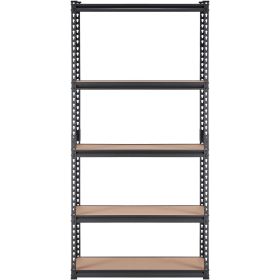 VEVOR Storage Shelving Unit, 5-Tier Adjustable, 2000 lbs Capacity, Heavy Duty Garage Shelves Metal Organizer Utility Rack, Black