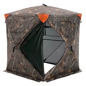 VEVOR Hunting Blind, 270Â° See Through Ground Blind, 1-2 Person Pop Up Deer Blind for Hunting with Carrying Bag, Portable Resilient Hunting Tent (Item Size: 55 inch, Product Classification: Perspective Style)