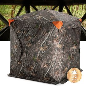 VEVOR Hunting Blind, 270Â° See Through Ground Blind, 2-3 Person Pop Up Deer Blind for Hunting with Carrying Bag, Portable Resilient Hunting Tent (Item Size: 58 in, Product Classification: Window + Mesh)