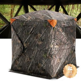 VEVOR Hunting Blind, 270Â° See Through Ground Blind, 1-2 Person Pop Up Deer Blind for Hunting with Carrying Bag, Portable Resilient Hunting Tent (Item Size: 55 inch, Product Classification: Window + Mesh)